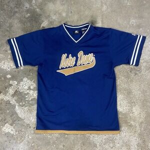 Vintage 90s Starter Notre Dame Jersey Youth Large (14-16) Navy Fighting Irish